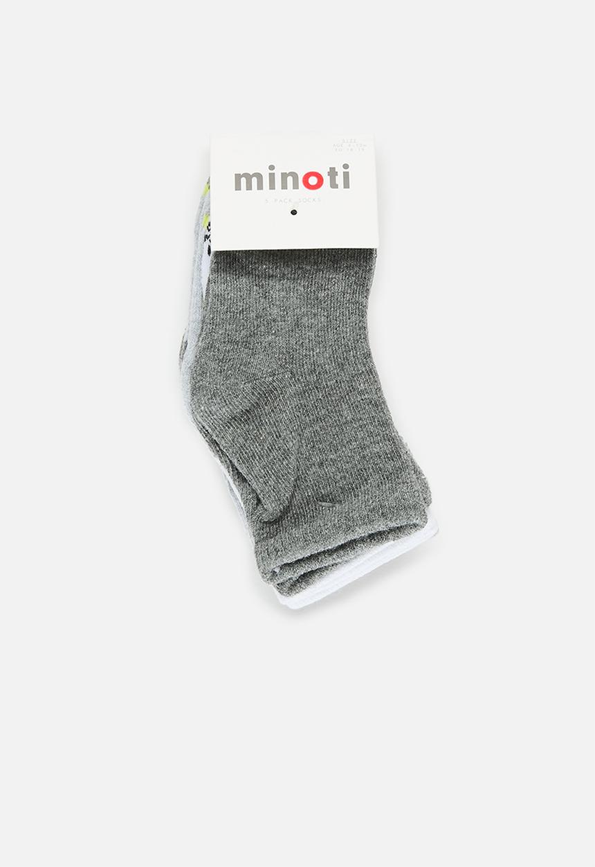 MINOTI - 5 Pack boys socks - grey