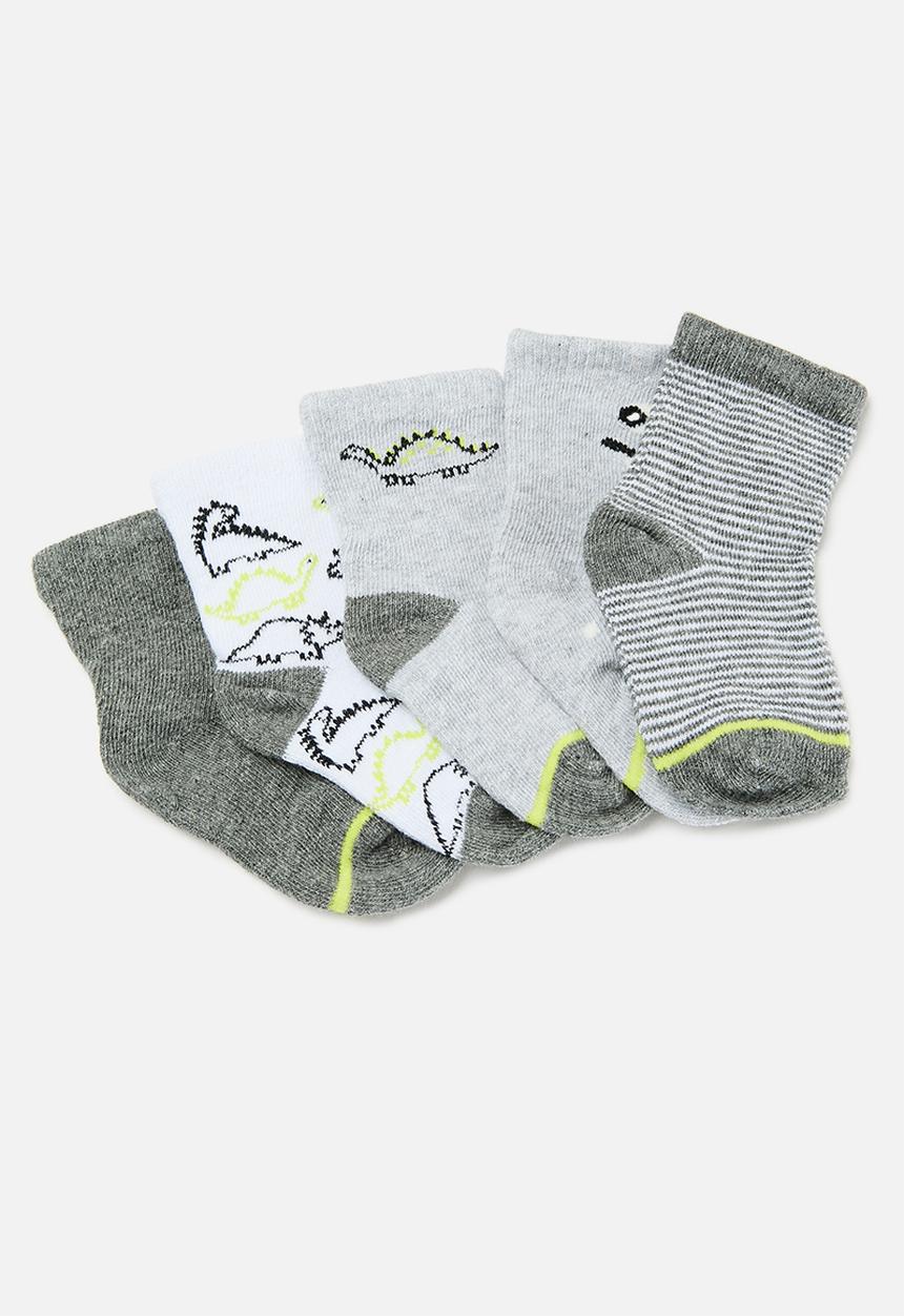 MINOTI - 5 Pack boys socks - grey