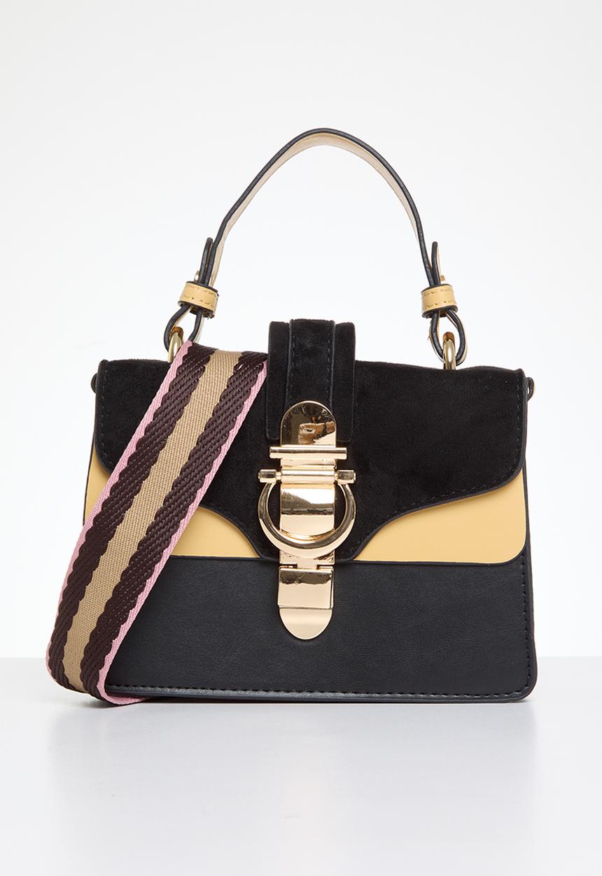 edit - Melody top handle bag - black & beige