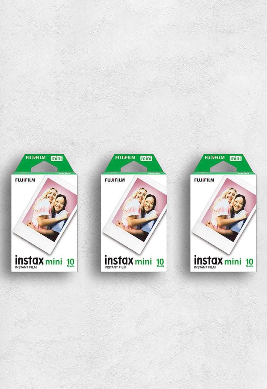 Fujifilm - Instax Cam Mini 12 Light Up Your Instax Kit - Clay White