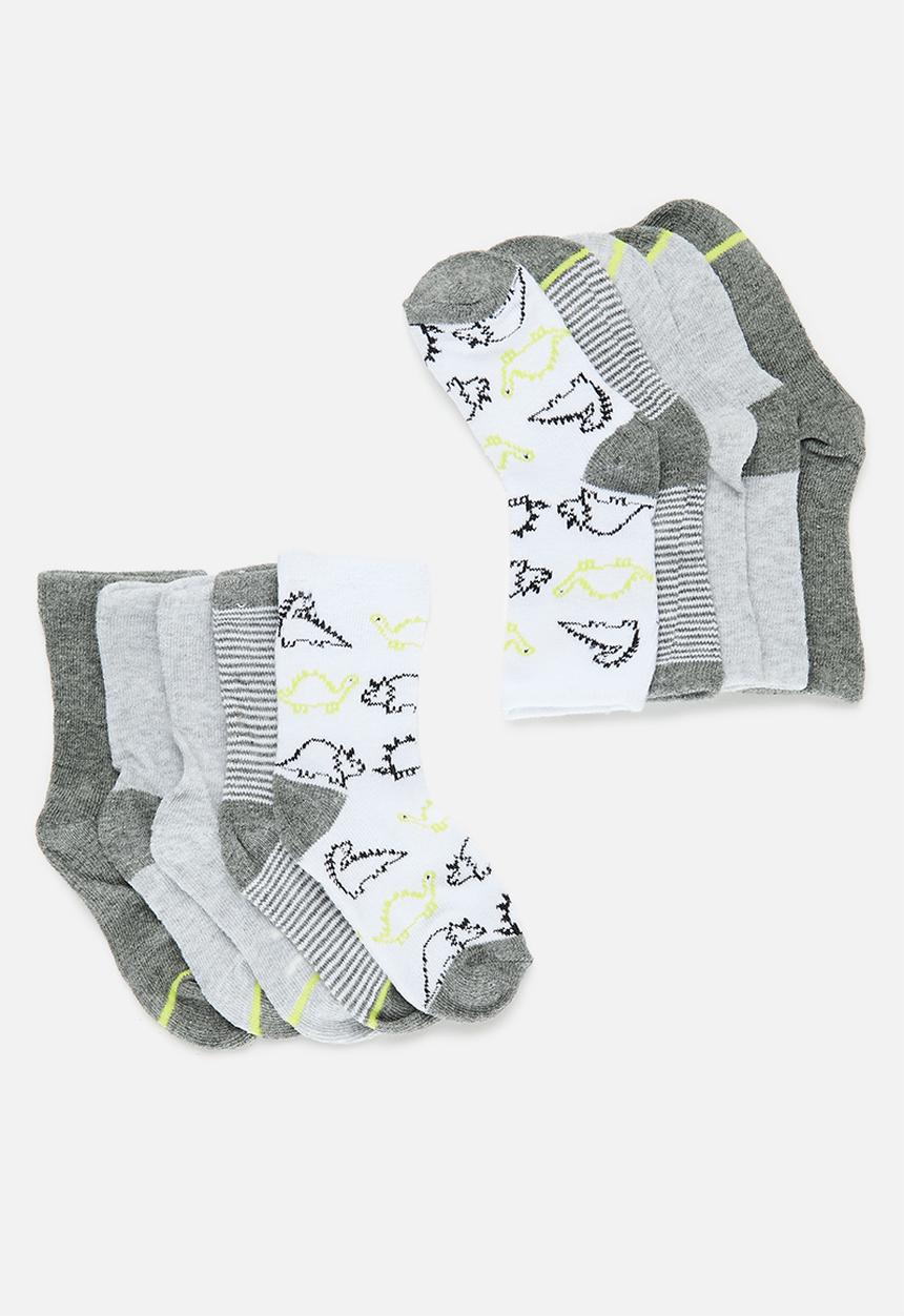 MINOTI - 5 Pack boys socks - grey 