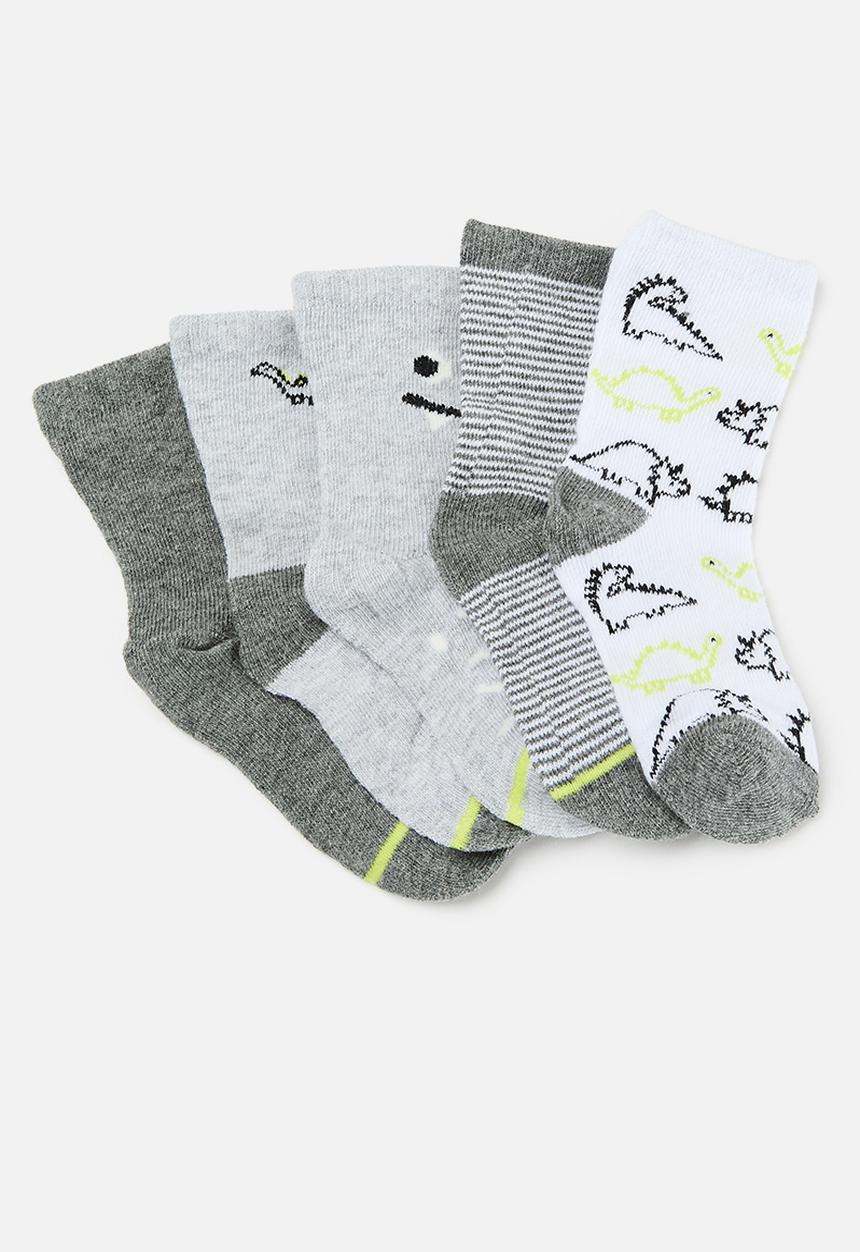 MINOTI - 5 Pack boys socks - grey 