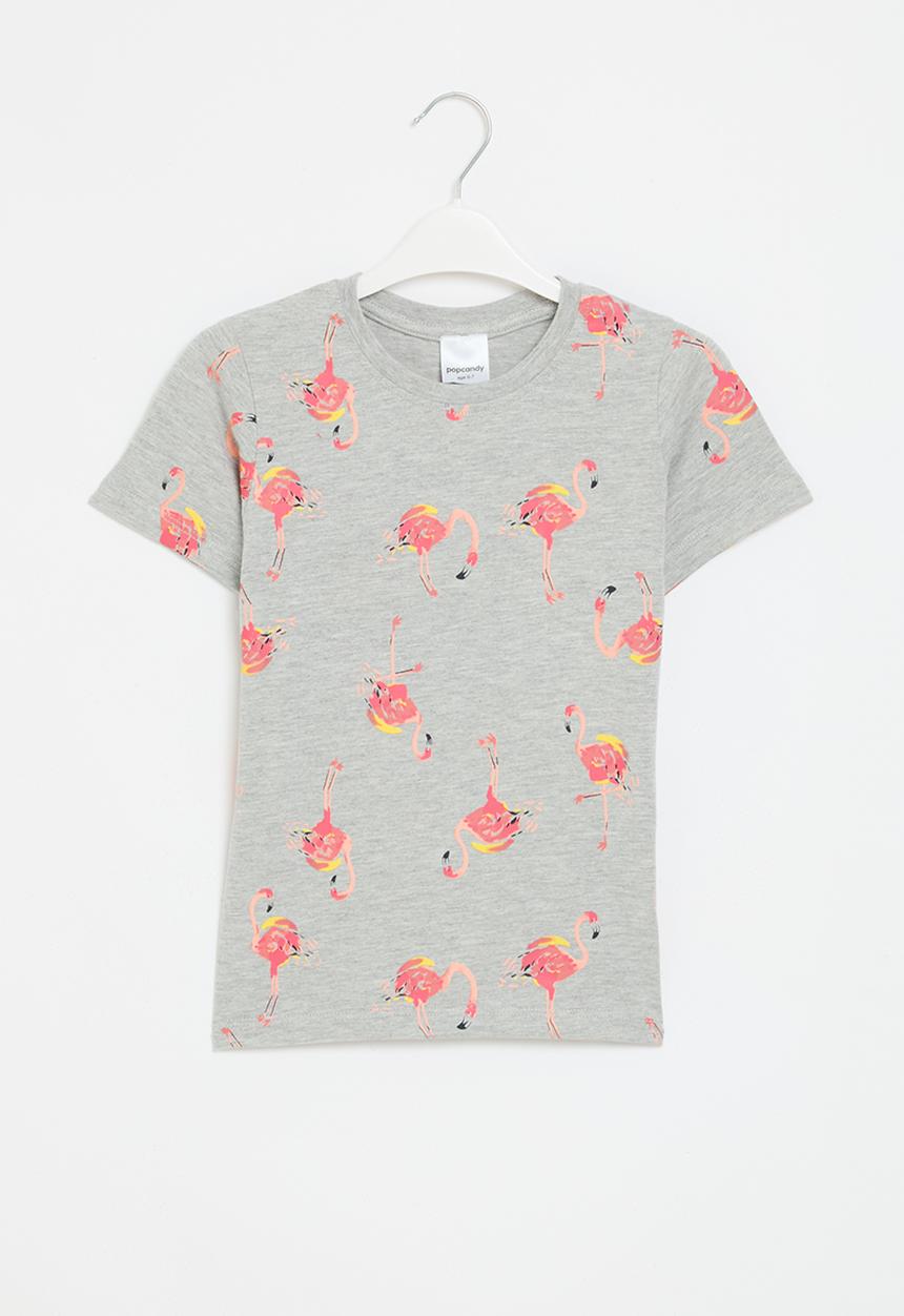 Pop Candy - Printed tee -  grey 