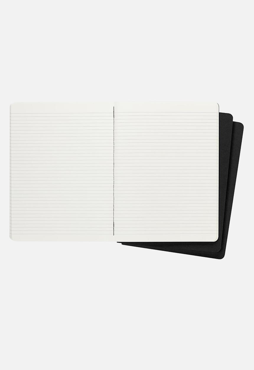 Moleskine - Cahier xlarge ruled pack of 3 - black