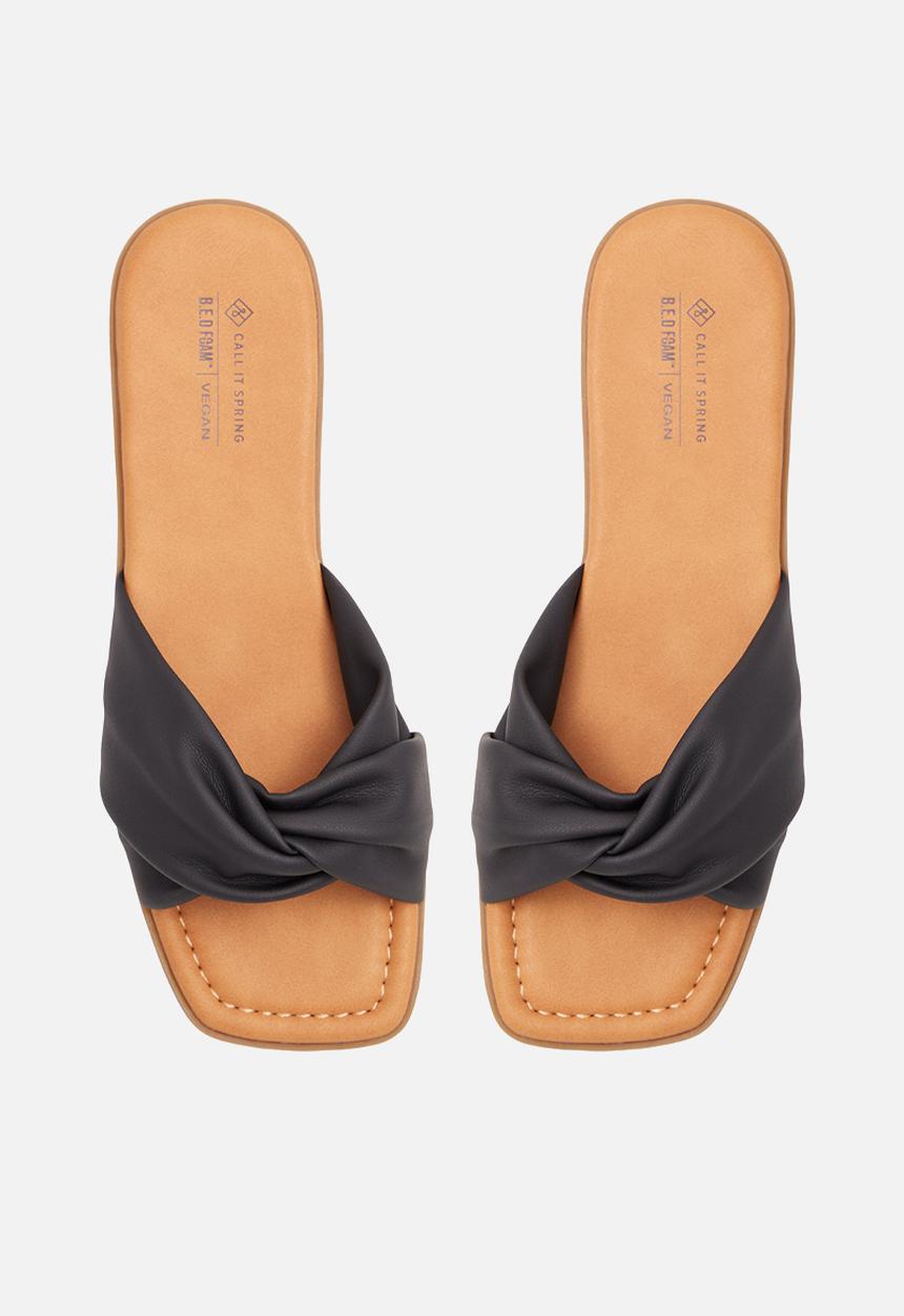 Call It Spring - Peaches slip-on sandal - black