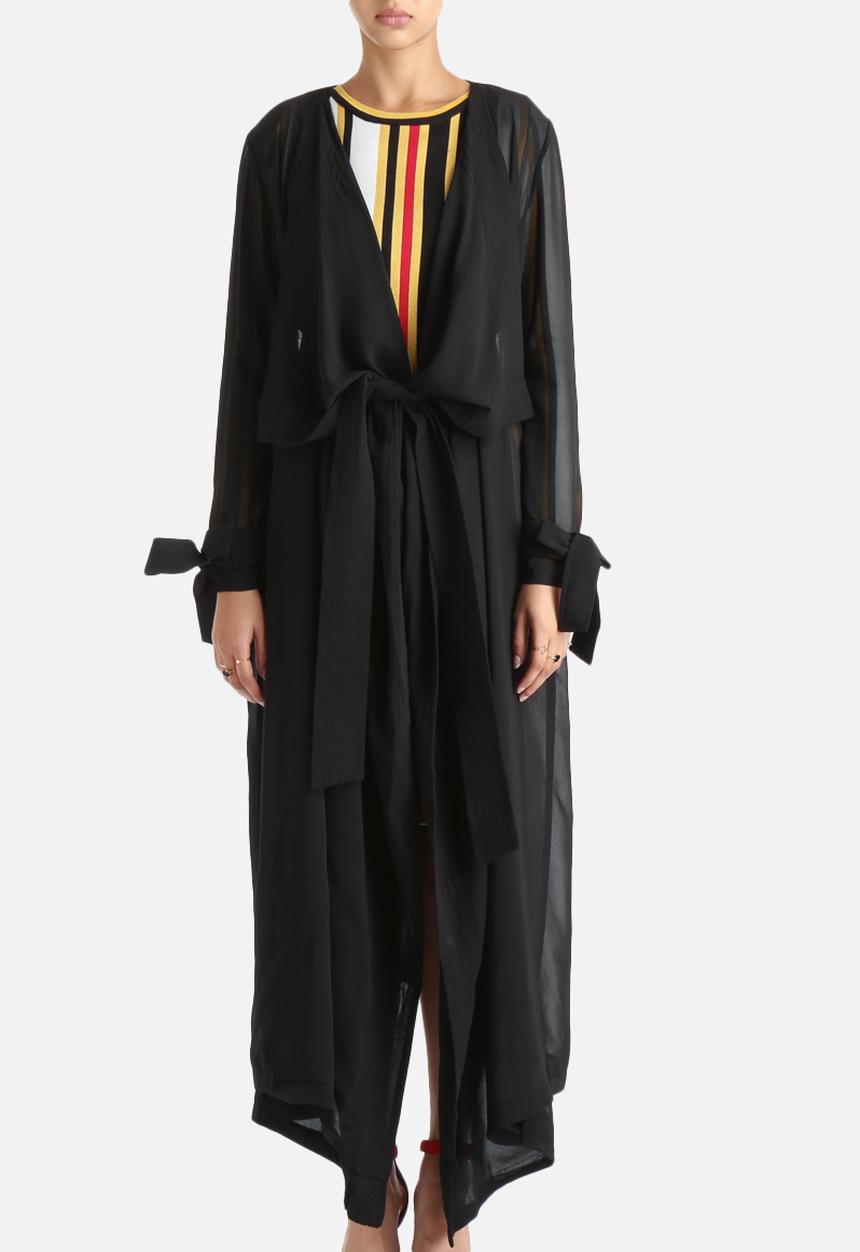 Lavish Alice - Sheer Chiffon Maxi Trench