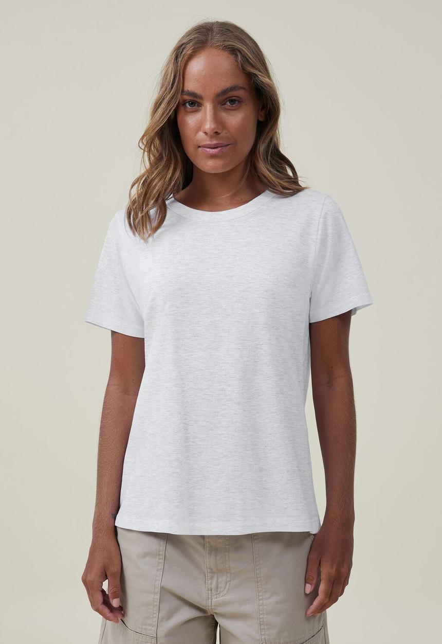 Cotton On - The 91 classic organic tee - light grey marle
