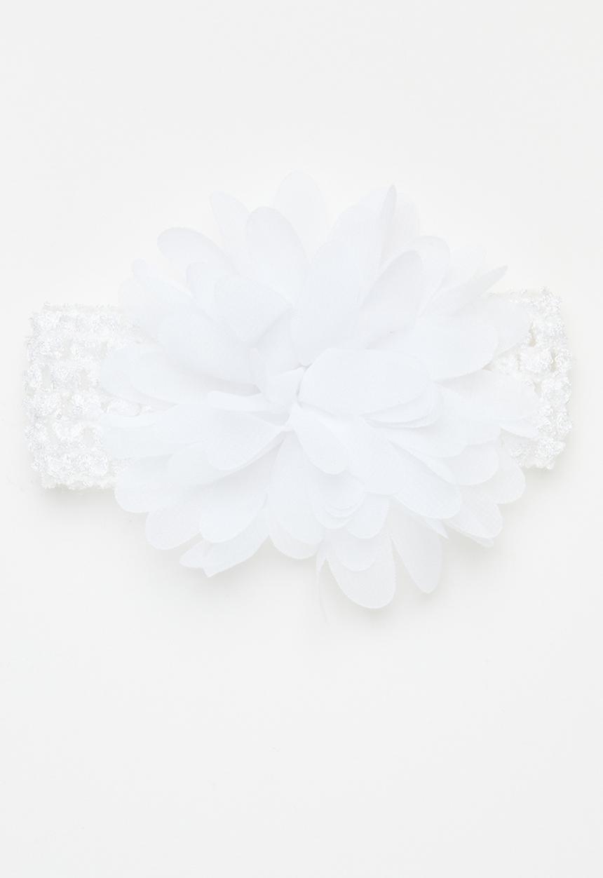 Pop Candy - Baby bow headband - white