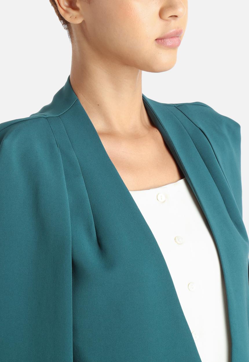 Lavish Alice - Collarless Cape Blazer