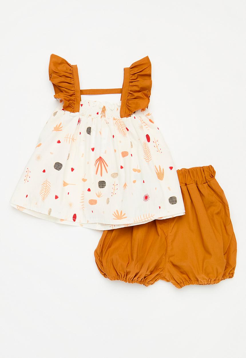 Pop Candy - Baby dress and bloomer set - orange