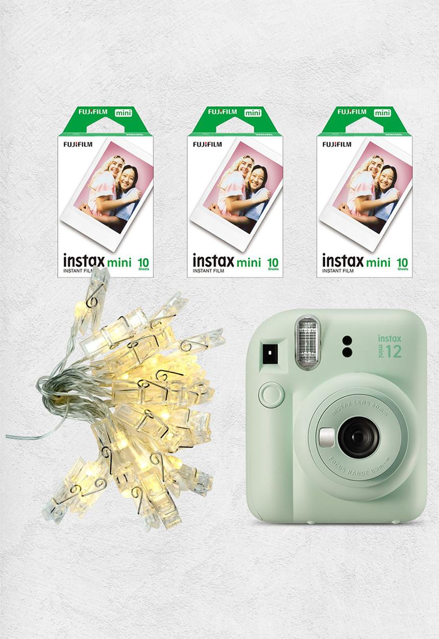 Fujifilm - Instax Cam mini 12 Light Up Your Instax - Mint Green