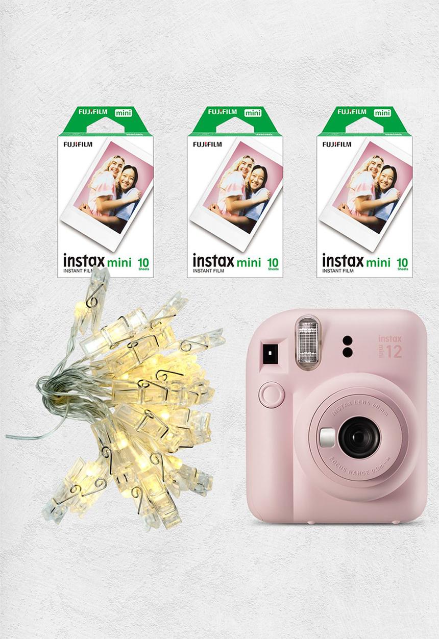 Fujifilm - Instax Cam Mini 12 Light Up Your Instax - Blossom Pink