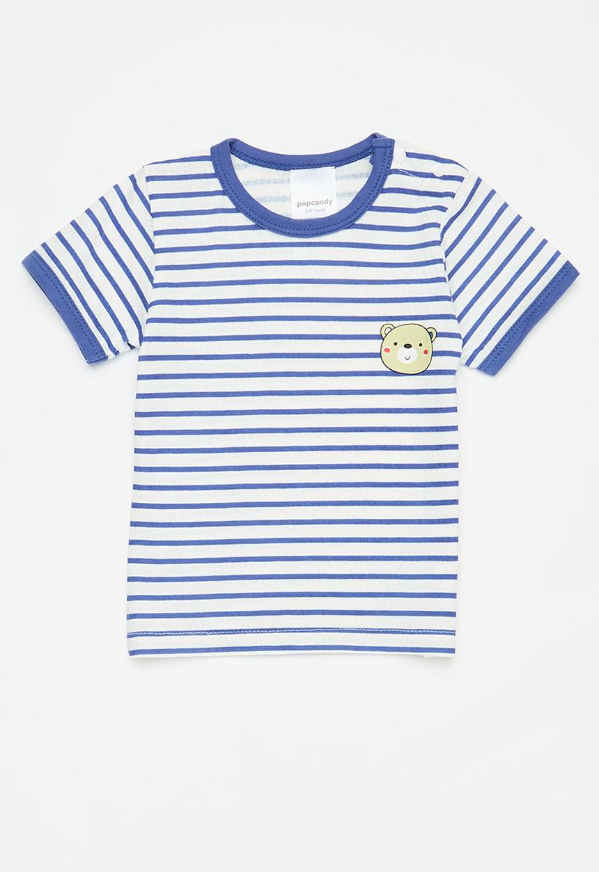 Pop Candy - Baby striped tee - blue