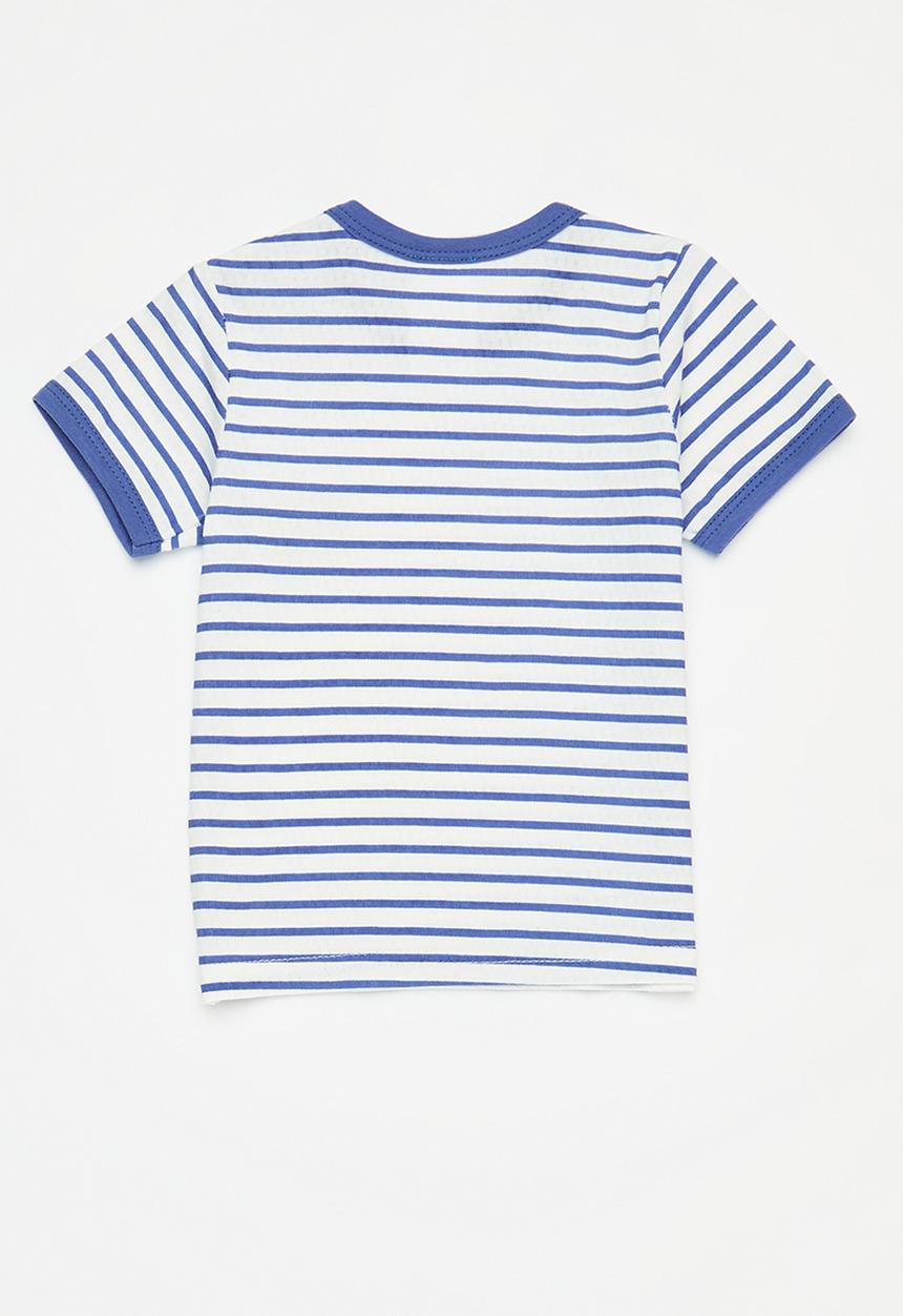 Pop Candy - Baby striped tee - blue