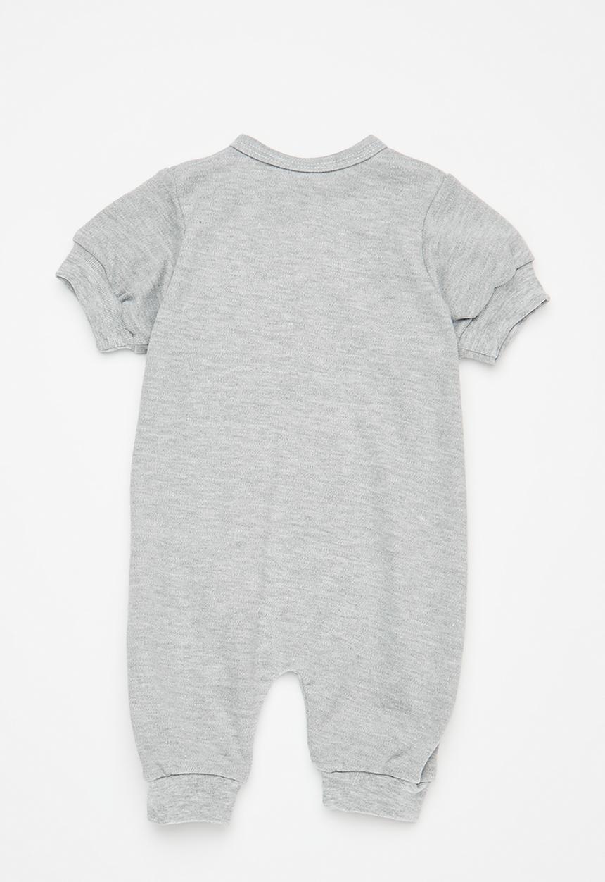 Little Lumps - Zipped summer romper - grey