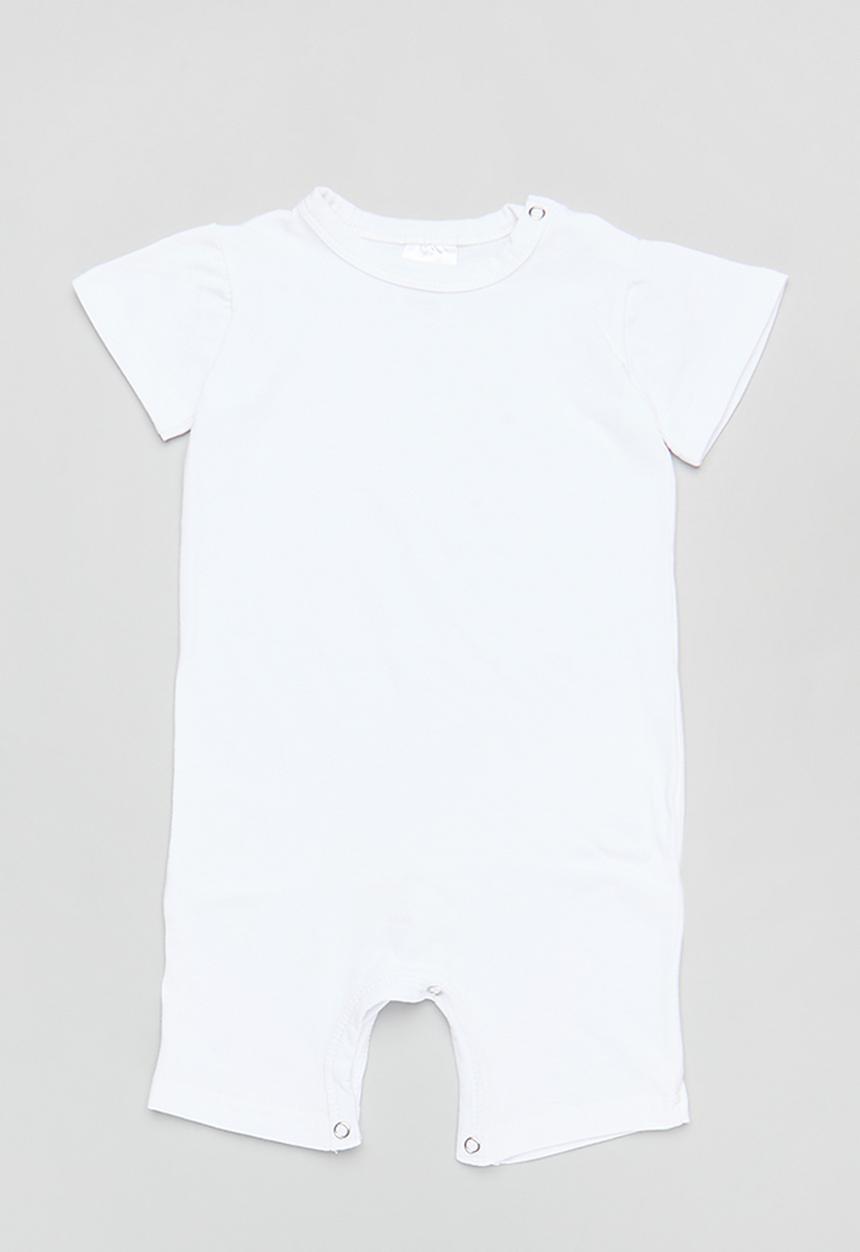 Pop Candy - 2 Pack short sleeve romper - blush and white