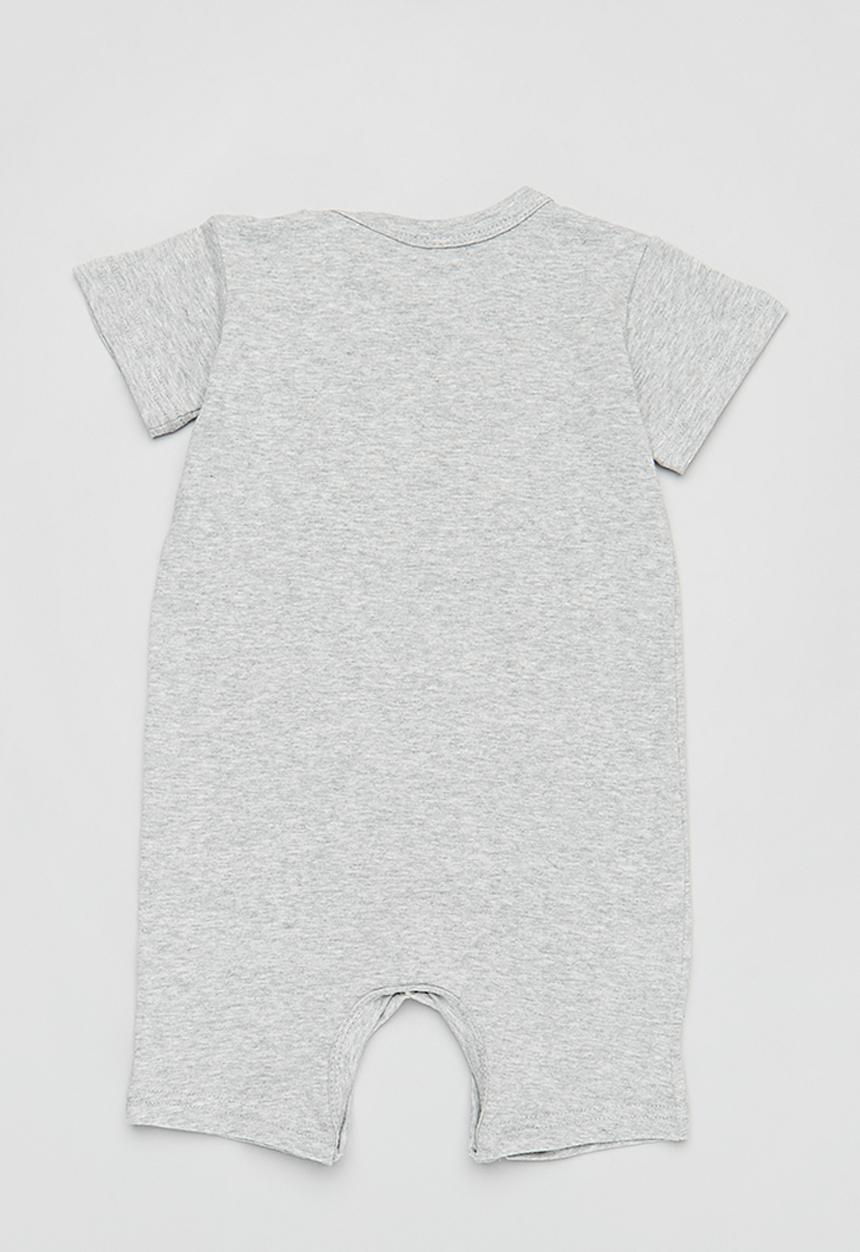 Pop Candy - 2 Pack short sleeve romper - grey/white