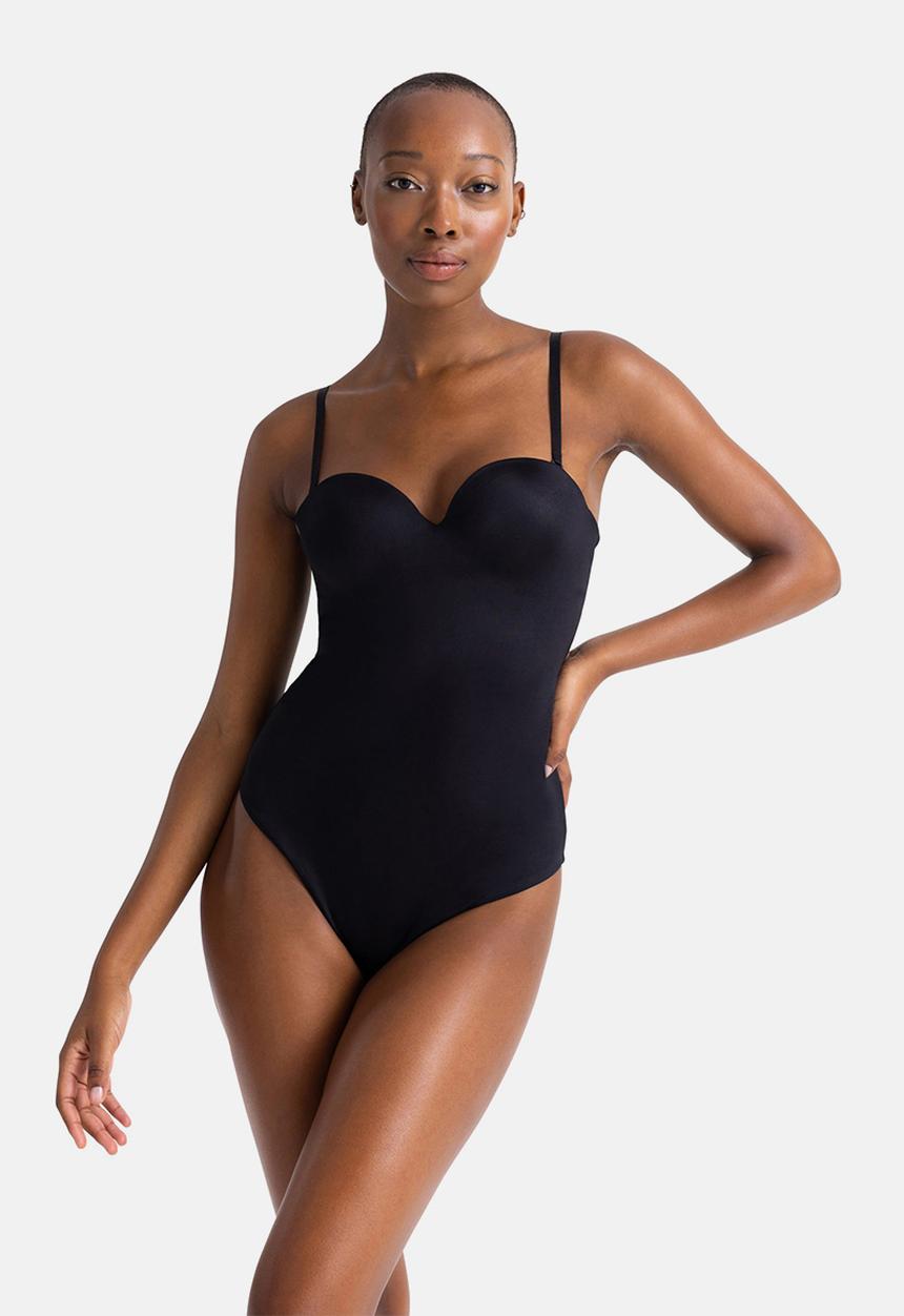 DORINA - Sublime sculpt light padded thong bodysuit - black