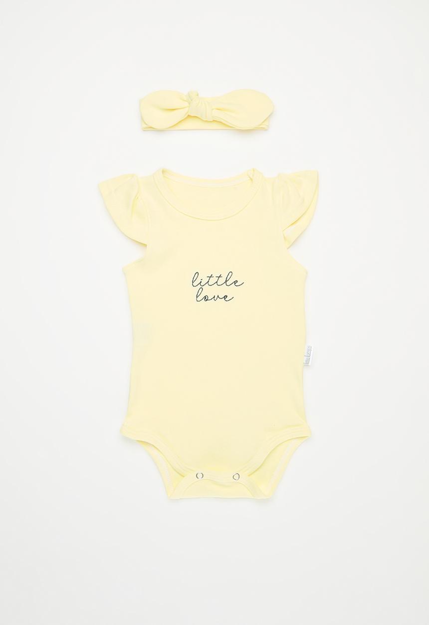 Little Lumps - 2 Pack Frill vest headband set - Yellow
