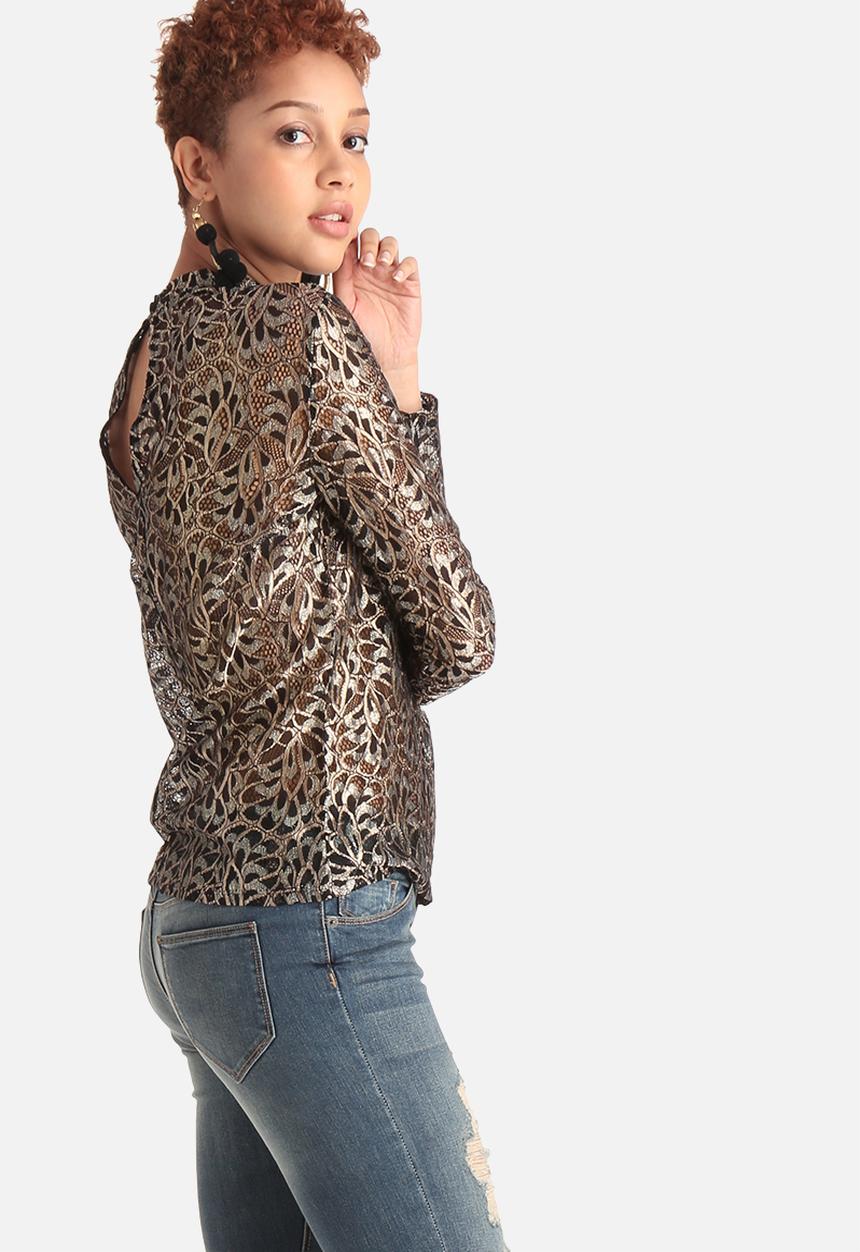 Vero Moda - Henry High Neck Lace Top