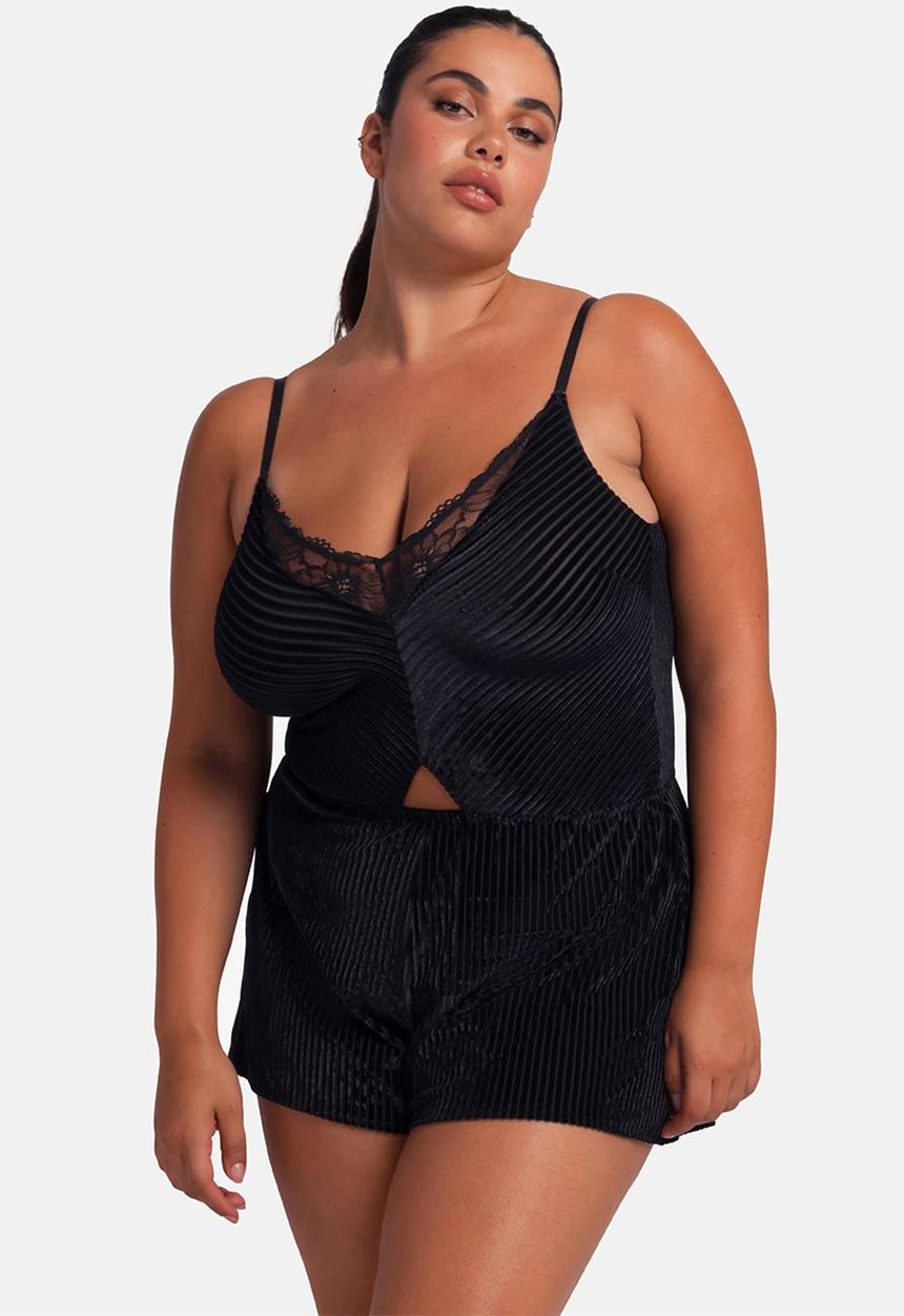 DORINA - Plus Tatum teddy - black