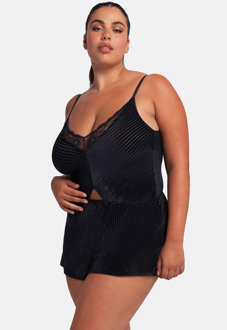 DORINA - Plus Tatum teddy - black