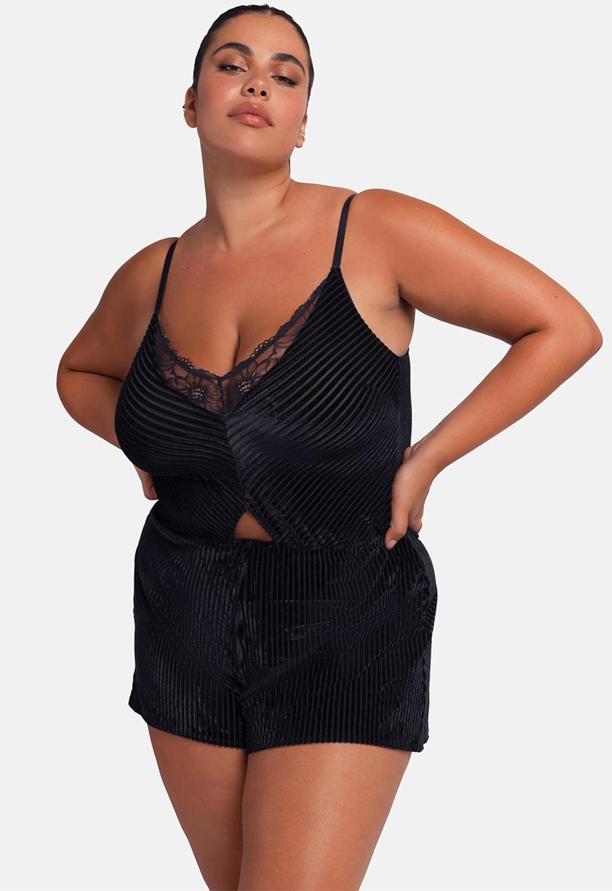 DORINA - Plus Tatum teddy - black