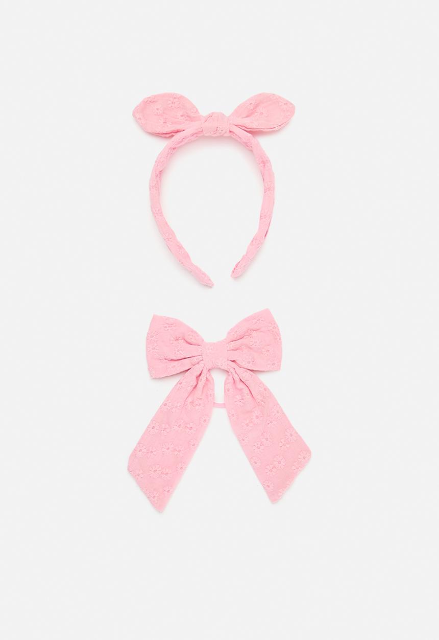 Cotton On - Bailee Bow Pack - Marshmallow/Broderie