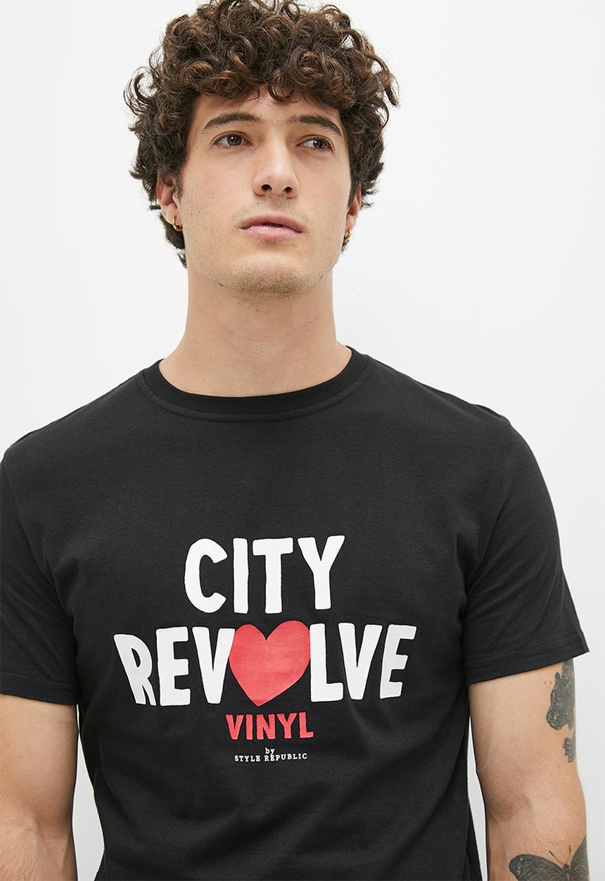 STYLE REPUBLIC - City revolve graphic tee - black