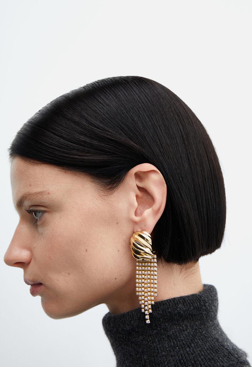 MANGO - Earrings cata - gold