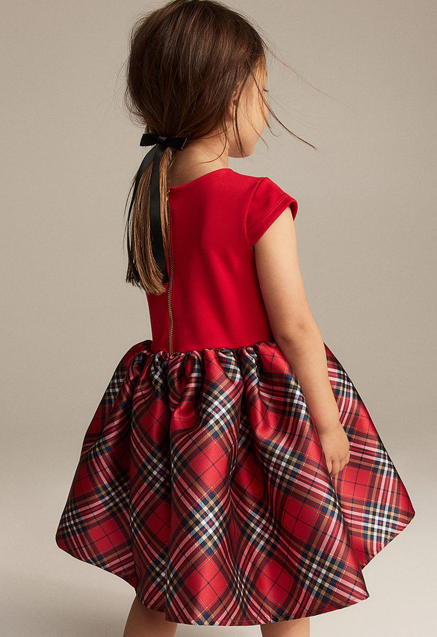 H&M - Flared-skirt dress - red checked