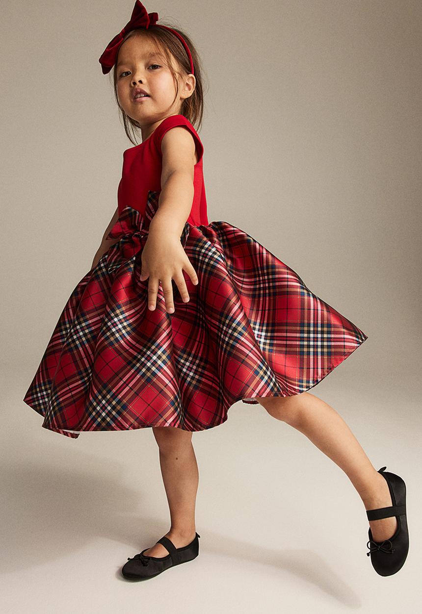 H&M - Flared-skirt dress - red checked