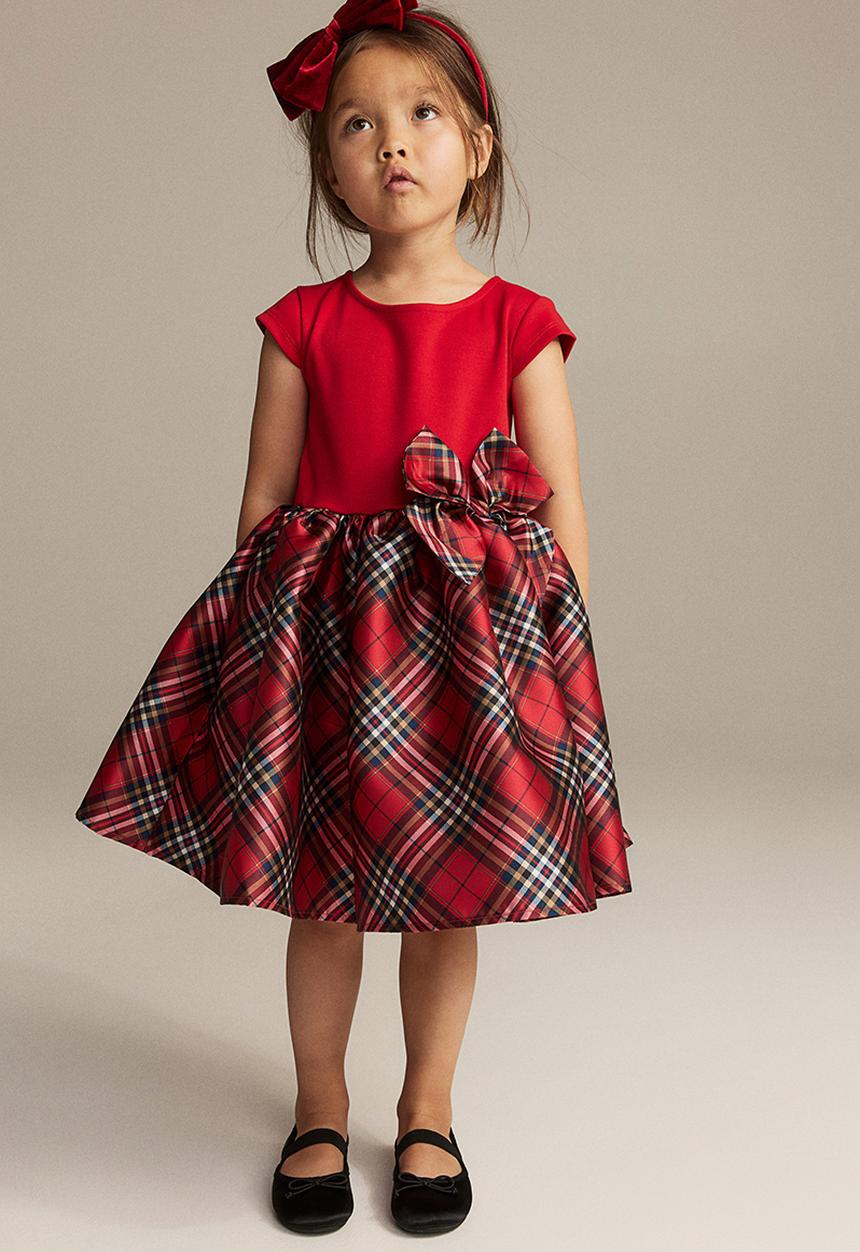 H&M - Flared-skirt dress - red checked