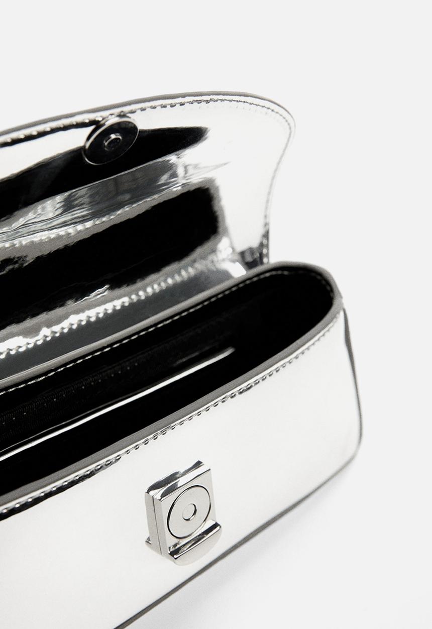MANGO - Bag roe-pl - silver