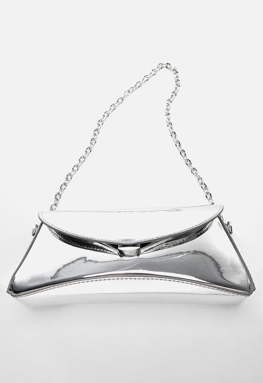 MANGO - Bag roe-pl - silver