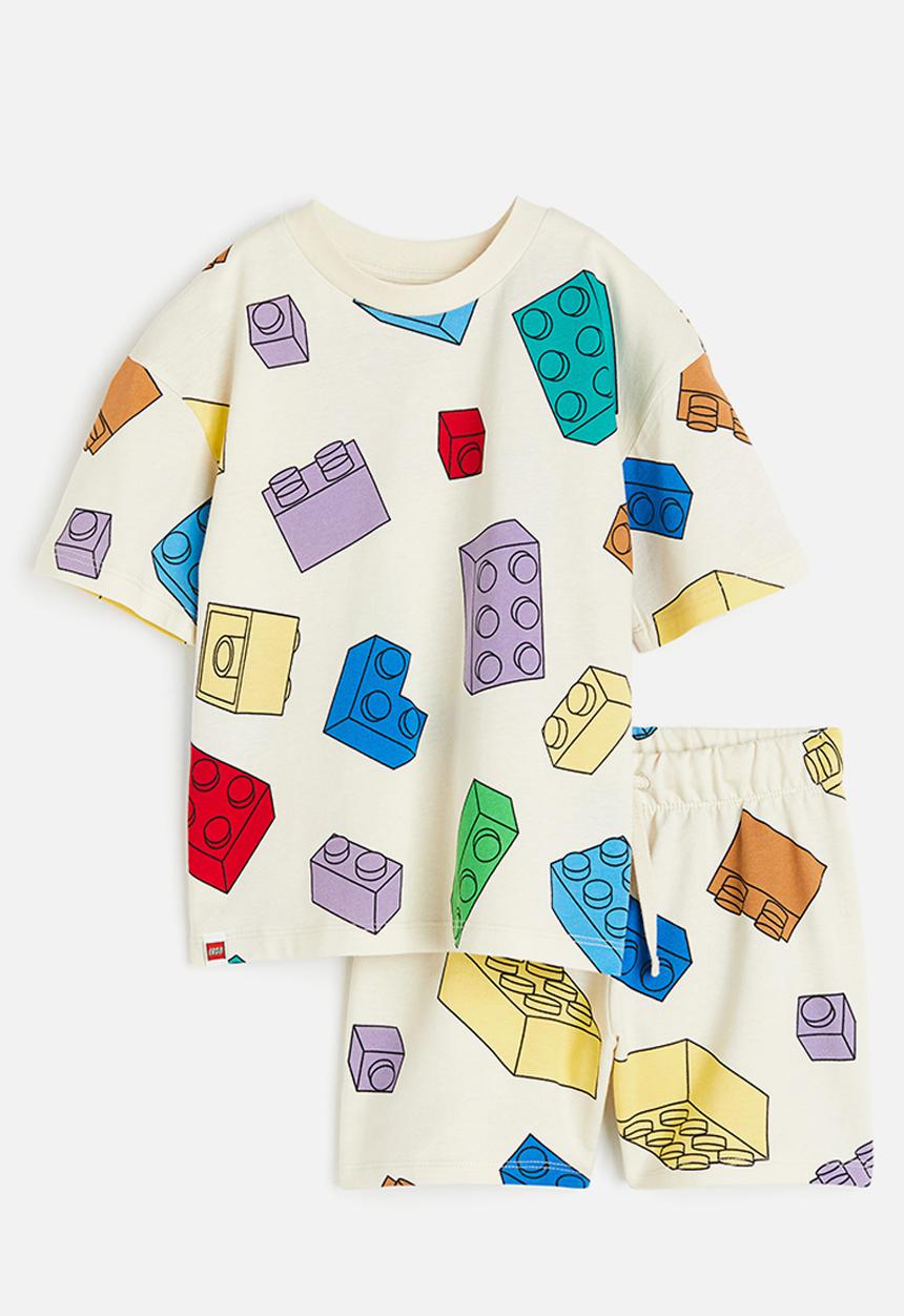 H&M - 2-Piece printed set - white lego