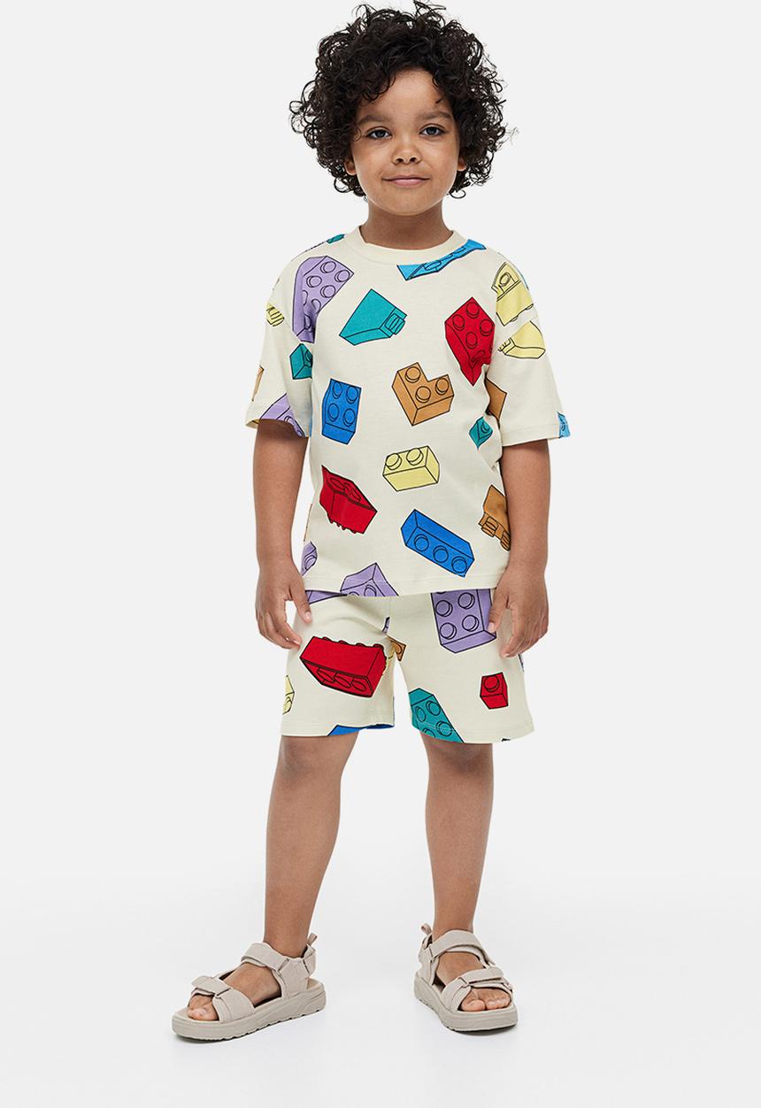H&M - 2-Piece printed set - white lego