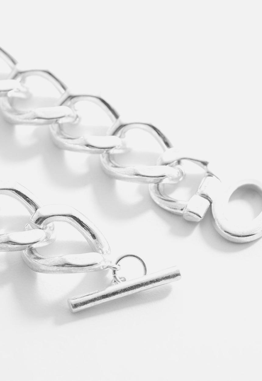 MANGO - Necklace vivian-p l - silver