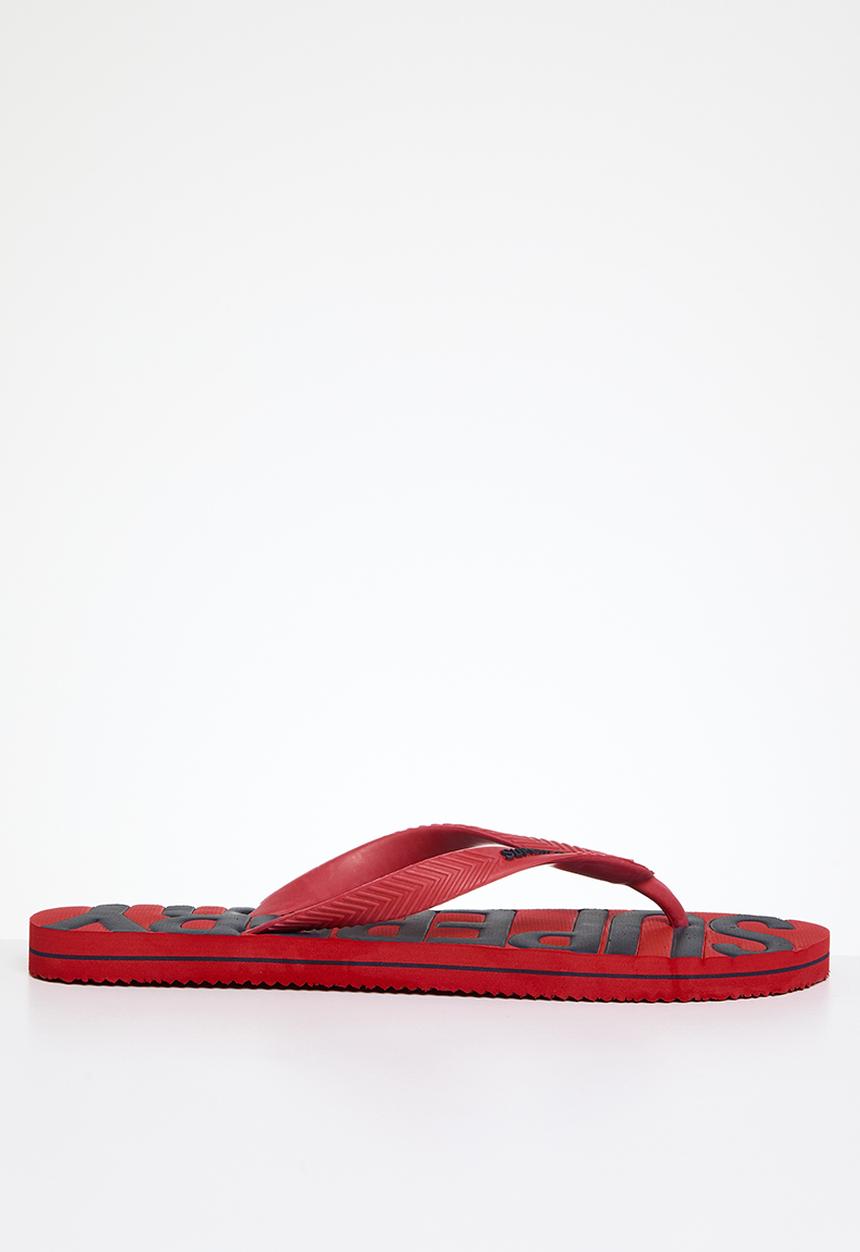 Superdry. - Vintage vegan flip flop - varsity red