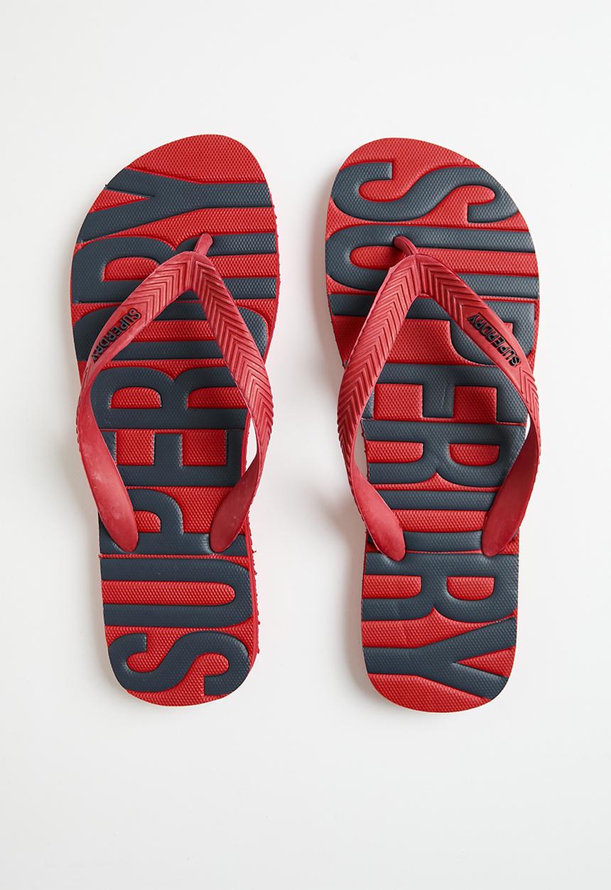 Superdry. - Vintage vegan flip flop - varsity red