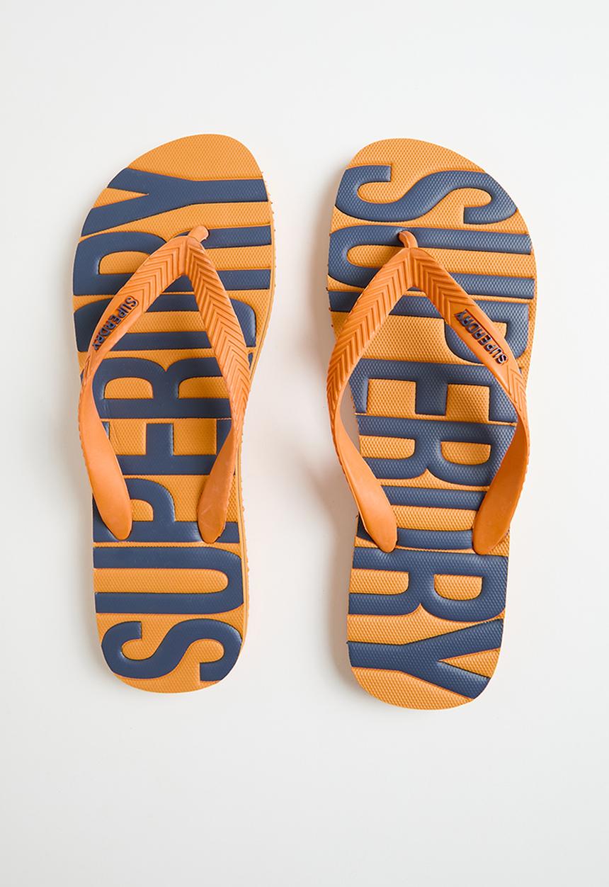 Superdry. - Vintage vegan flip flop - track gold