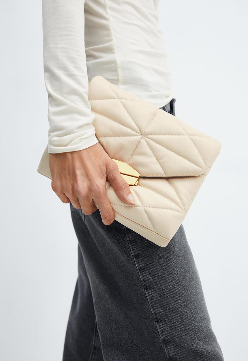 MANGO - Bag lur - light beige