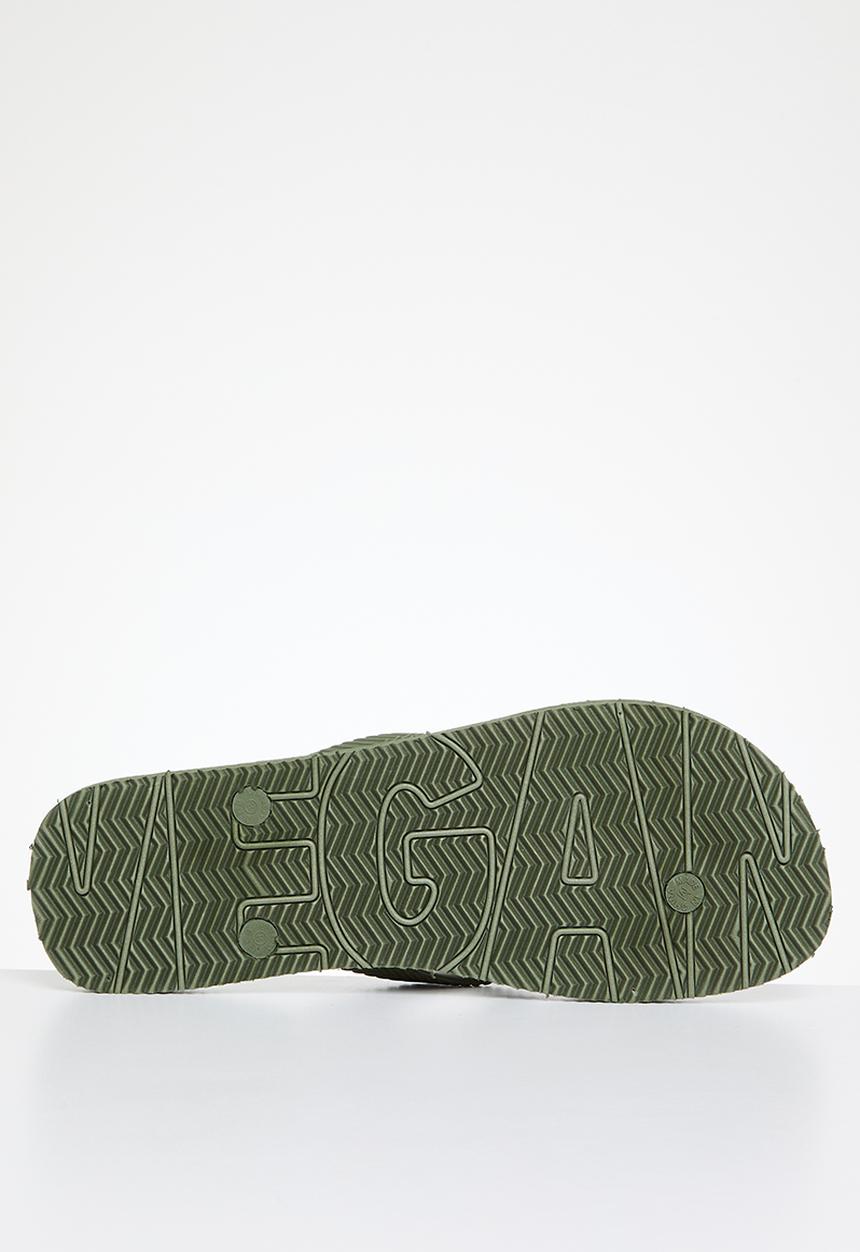 Superdry. - Vintage vegan flip flop - olive khaki