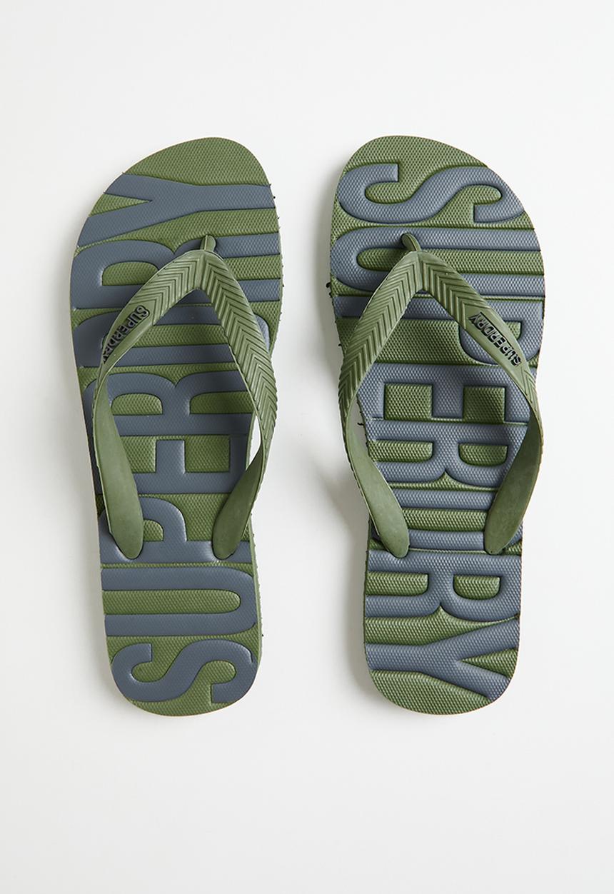 Superdry. - Vintage vegan flip flop - olive khaki