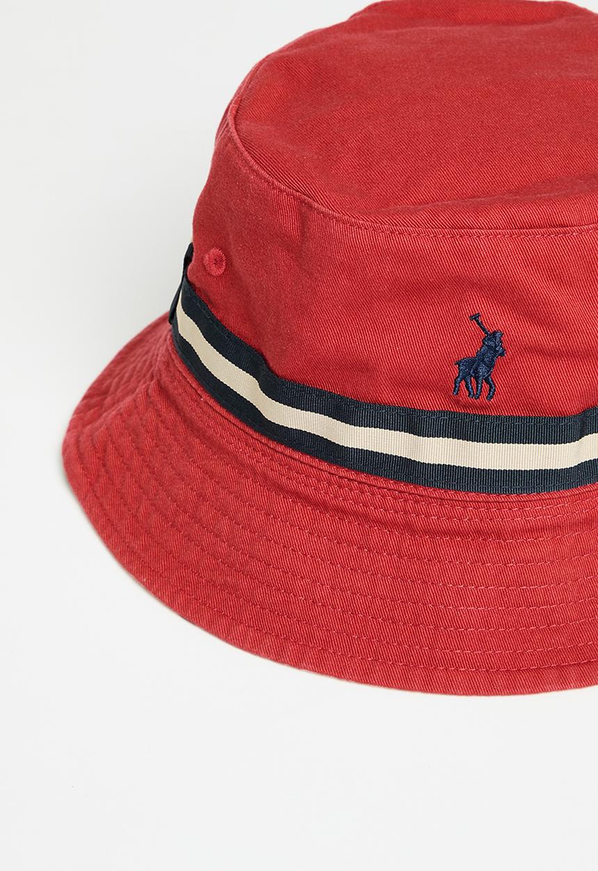 POLO - Monogram reversible bucket - red