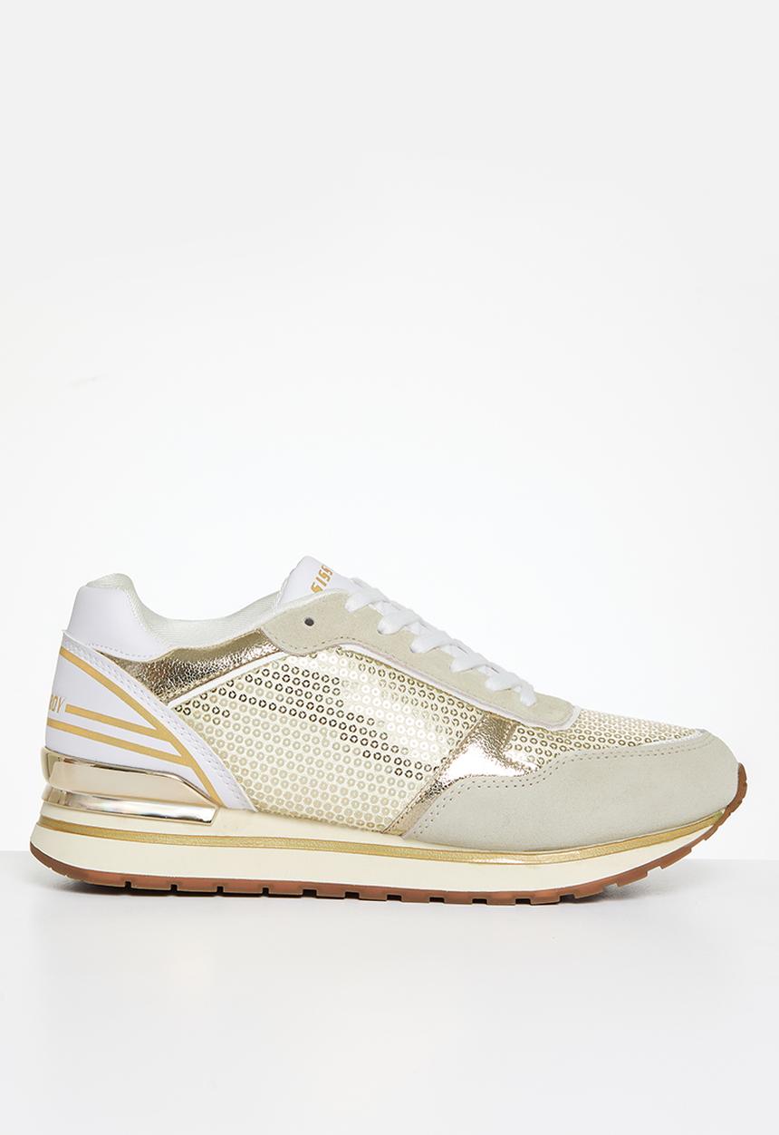SISSY BOY - Set in sequins sneaker - gold