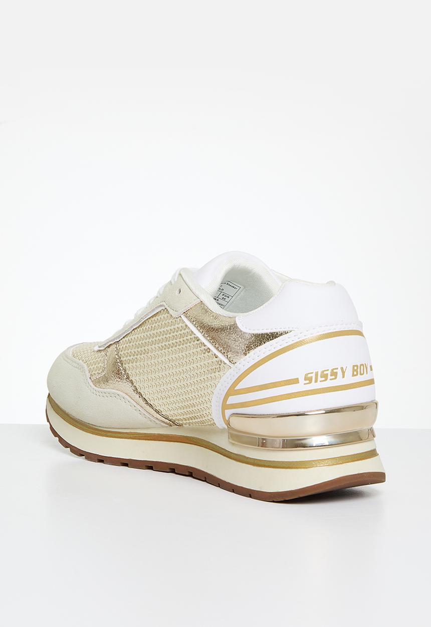 SISSY BOY - Set in sequins sneaker - gold