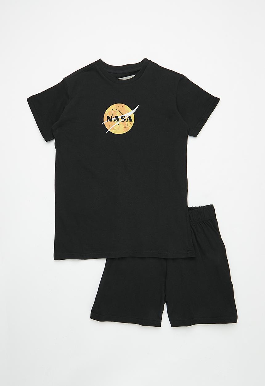 Rebel Republic - Nasa summer pj set - black