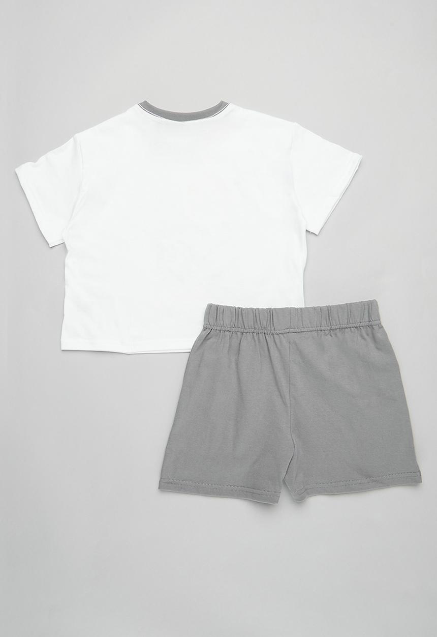 Rebel Republic - Pj set - white & grey