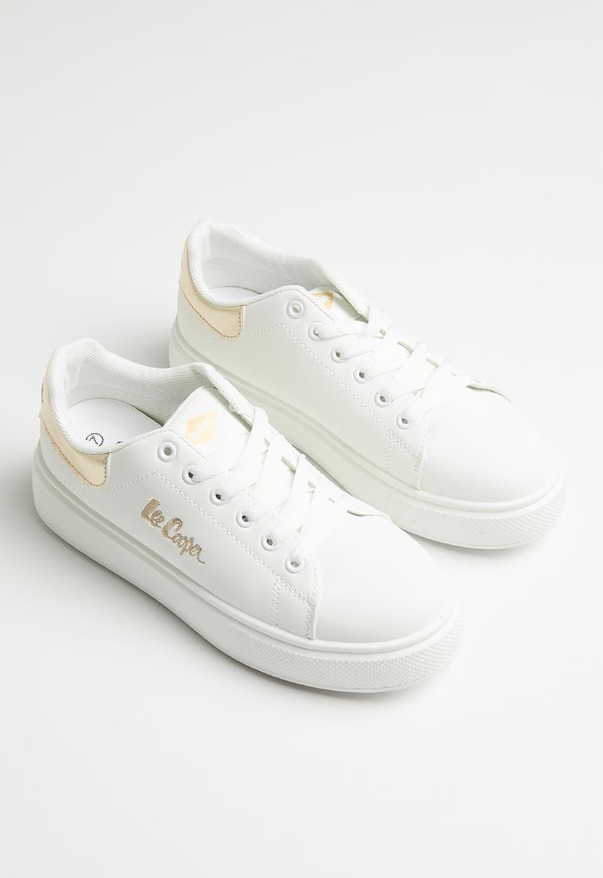 Lee Cooper - Bria sneaker - white & gold